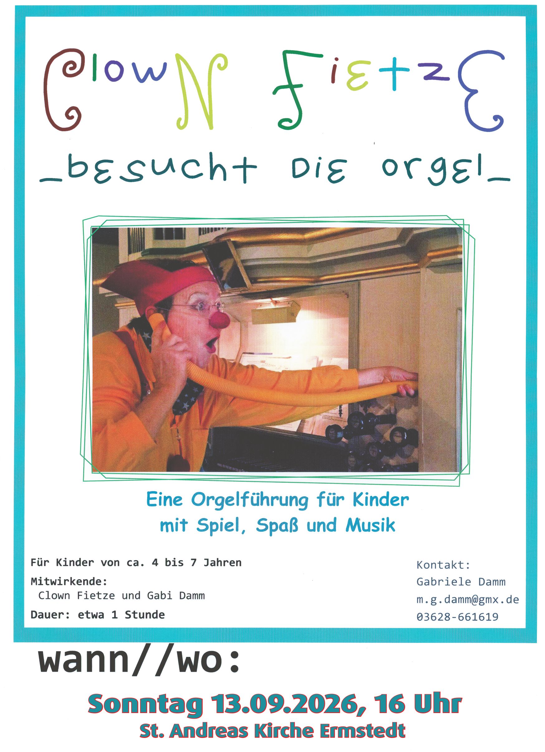 einladung orgelclown